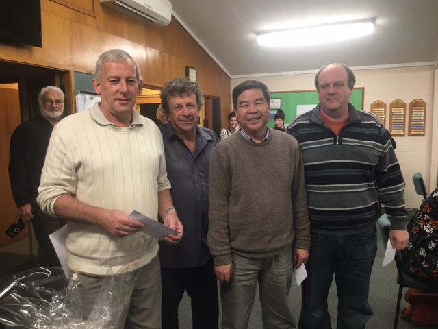 Matamata Open winners: From L-R; Grant Jarvis, Richard Solomon, Gary Chen &amp; Ian Berrington