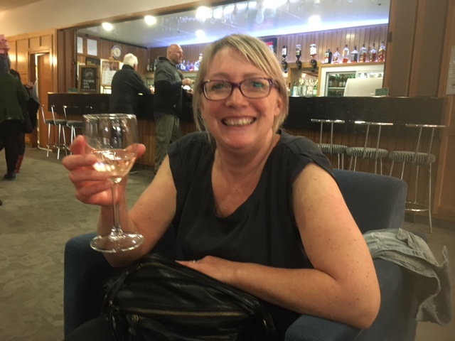Rochelle: celebrating after her first A point secured .... first of 10 at the 2017 Congress for Rochelle and Tim