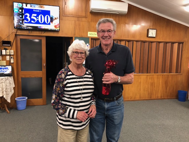 Ian Bond: Ian congratulated by president Beth Vosper