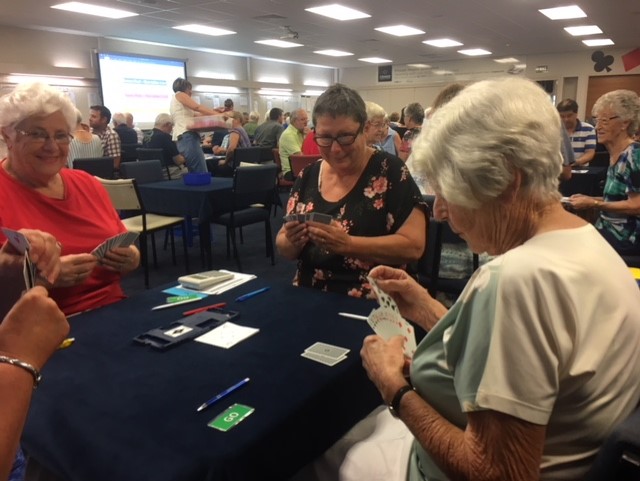 Matamata girls battle it out in the Teams final: Kathy up against Sonia and Lesley at the start of the final of the Tauranga Teams